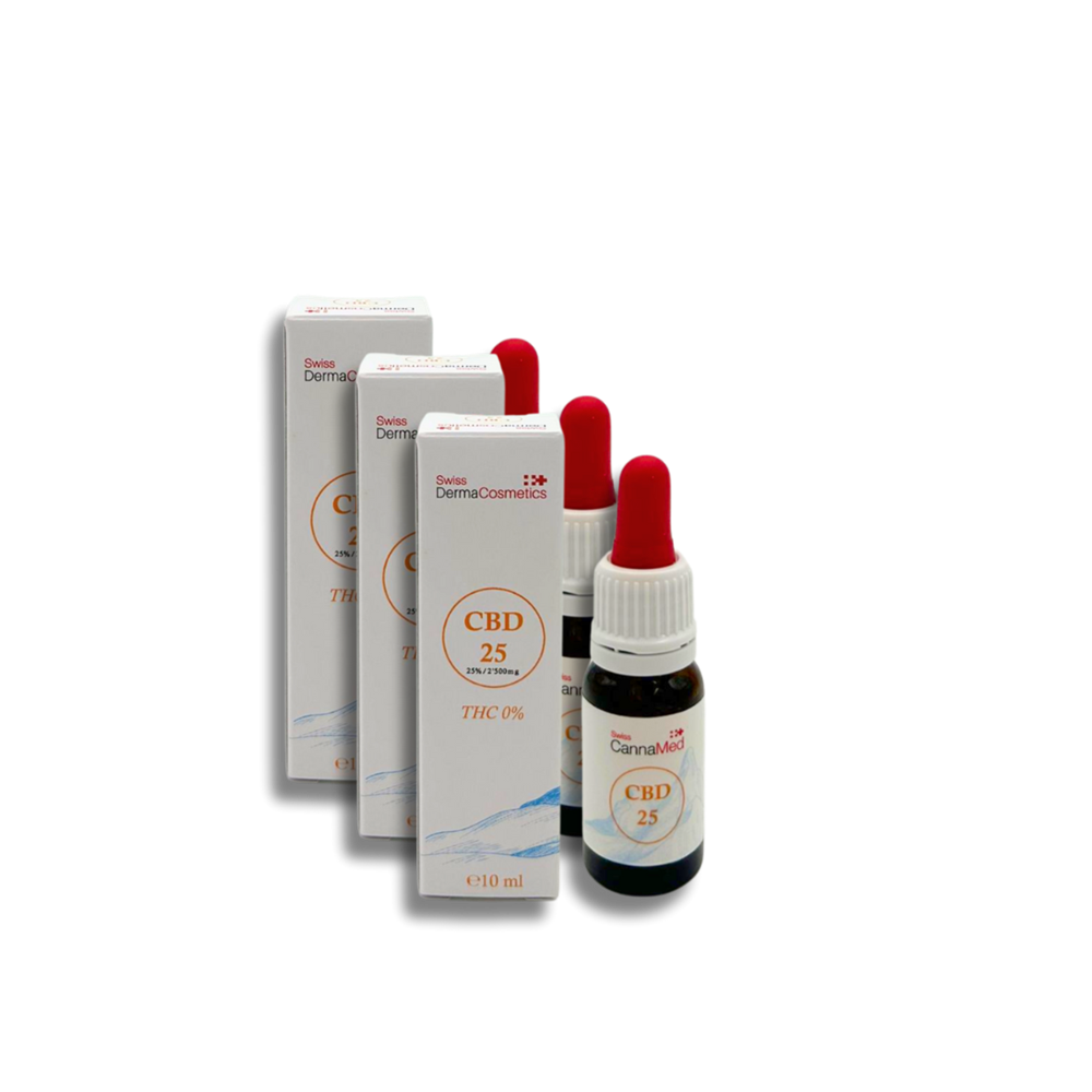 lot 3 huiles CBD 25%